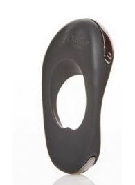 Черное эрекционное виброкольцо с двумя виброэлементами ATOM PLUS - Hot Octopuss - во Владикавказе купить с доставкой