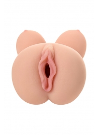 Телесный вибромастурбатор-вагина Clara OnaHole с имитацией груди - KOKOS - во Владикавказе купить с доставкой