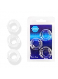 Набор из 3 гладких прозрачных эрекционных колец - Erowoman-Eroman - во Владикавказе купить с доставкой