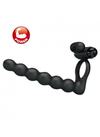 Черная насадка для двойной стимуляции Hercules Penis Sheath III - 15,3 см. - Baile - купить с доставкой во Владикавказе