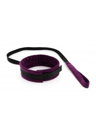 Фиолетово-черный ошейник My Rules с поводком - БДСМ Арсенал - купить с доставкой во Владикавказе