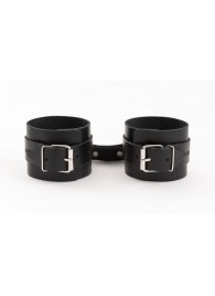 Черные кожаные наручники Ladys Arsenal - БДСМ Арсенал - купить с доставкой во Владикавказе