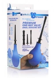 Анальный душ с 3 насадками Premium One-way Valve Anal Douche Set - XR Brands - купить с доставкой во Владикавказе