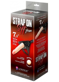 Пояс-трусики с насадкой Soft-Prince - 18,5 см. - LOVETOY (А-Полимер) - купить с доставкой во Владикавказе