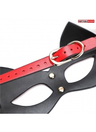 Красно-черная игровая маска с ушками - Notabu - купить с доставкой во Владикавказе