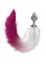 Серебристая анальная пробка с розовым хвостом Galaxy - Lola Games - купить с доставкой во Владикавказе