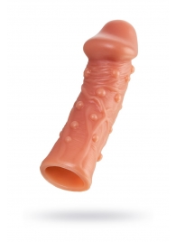 Реалистичная удлиняющая насадка с дополнительной стимуляцией - 16,5 см. - KOKOS - во Владикавказе купить с доставкой