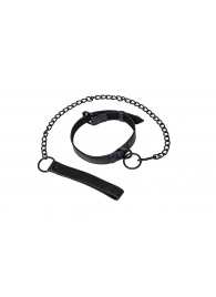 Черный ошейник Sin с поводком - Lola Games - купить с доставкой во Владикавказе