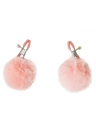 Зажимы на соски Angelic с розовыми меховыми шариками - Lola Games - купить с доставкой во Владикавказе
