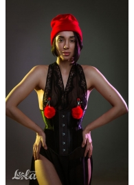 Зажимы на соски Angelic с красными меховыми шариками - Lola Games - купить с доставкой во Владикавказе