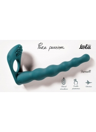 Зеленая вибронасадка для двойного проникновения Farnell - 17 см. - Lola Games - купить с доставкой во Владикавказе