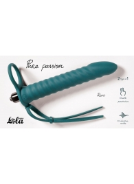 Зеленая вибронасадка для двойного проникновения Rori - 17 см. - Lola Games - купить с доставкой во Владикавказе