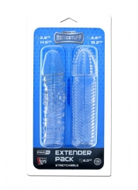 Комплект из 2 прозрачных насадок на пенис PENIS EXTENDER PACK - Dream Toys - во Владикавказе купить с доставкой