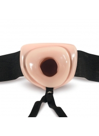 Телесный полый страпон Dr. Skin 6 Inch Hollow Strap On - 15,2 см. - Blush Novelties - купить с доставкой во Владикавказе