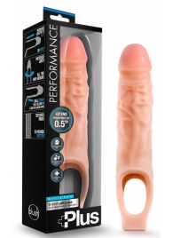 Телесный реалистичный фаллоудлинитель 9 Inch Silicone Cock Sheath Penis Extender - 22,86 см. - Blush Novelties - во Владикавказе купить с доставкой