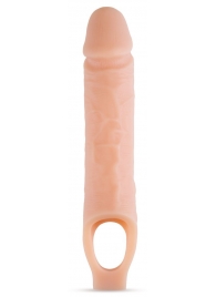 Телесный реалистичный фаллоудлинитель 10 Inch Silicone Cock Sheath Penis Extender - 25,4 см. - Blush Novelties - во Владикавказе купить с доставкой
