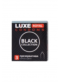 Черные презервативы LUXE Royal Black Collection - 3 шт. - Luxe - купить с доставкой во Владикавказе