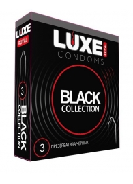 Черные презервативы LUXE Royal Black Collection - 3 шт. - Luxe - купить с доставкой во Владикавказе