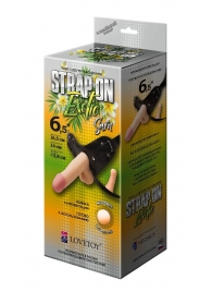 Пояс-трусики с 2 насадками Exotic-Sara - 16,5 см. - LOVETOY (А-Полимер) - купить с доставкой во Владикавказе