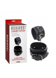 Черные наручники Surrender Wrist Restraints - Chisa - купить с доставкой во Владикавказе