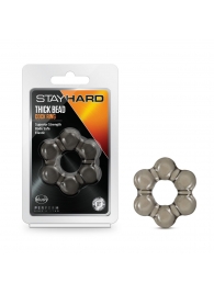 Дымчатое эрекционное кольцо Stay Hard Thick Bead Cock Ring - Blush Novelties - во Владикавказе купить с доставкой