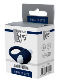 Гладкое синее эрекционное виброкольцо STIMU RING - Dream Toys - во Владикавказе купить с доставкой