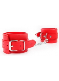 Красные оковы на регулируемых пряжках с карабином - Notabu - купить с доставкой во Владикавказе