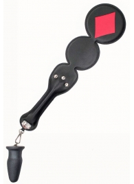 Шлёпалка  Бубны  с анальным плагом - LOVETOY (А-Полимер) - купить с доставкой во Владикавказе