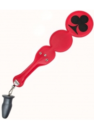 Шлёпалка  Трефы  с анальным плагом - LOVETOY (А-Полимер) - купить с доставкой во Владикавказе