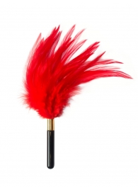 Красный перьевой тиклер Plume - 23 см. - Lola Lingerie - купить с доставкой во Владикавказе