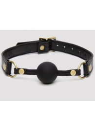Черный кляп-шар Bound to You Faux Leather Ball Gag - Fifty Shades of Grey - купить с доставкой во Владикавказе