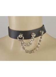 Черный чокер с двумя цепочками - Sitabella - купить с доставкой во Владикавказе