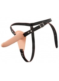 Телесный поясной страпон с вибрацией Vibrating Strap-On - 15,7 см. - Orion - купить с доставкой во Владикавказе