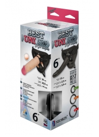 Пояс харнесс BEST UNI strap с 2 сменными насадками - 18,5 и 16 см. - LOVETOY (А-Полимер) - купить с доставкой во Владикавказе