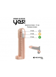 Телесная насадка-удлинитель со вставкой размера S - 16 см. - Sitabella - во Владикавказе купить с доставкой