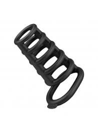 Черная насадка на пенис с подхватом мошонки Rodrigo - Baile - во Владикавказе купить с доставкой