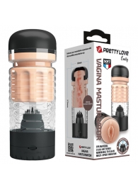 Вибромастурбатор-вагина Emily в черной колбе - Baile - во Владикавказе купить с доставкой