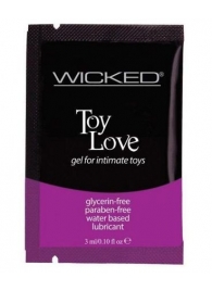 Лубрикант на водной основе для использования с игрушками WICKED Toy Love - 3 мл. - Wicked - купить с доставкой во Владикавказе
