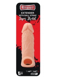 Телесная насадка EXTENDER WITH BALL STRAP 5.5 - 14 см. - Dream Toys - во Владикавказе купить с доставкой