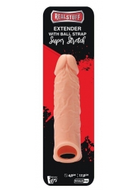 Телесная насадка EXTENDER WITH BALL STRAP 6.5 - 17 см. - Dream Toys - во Владикавказе купить с доставкой