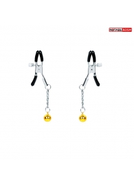 Оригинальные зажимы на соски с желтыми шариками - Notabu - купить с доставкой во Владикавказе