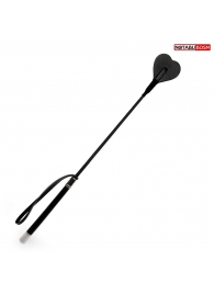 Черный стек с наконечником-сердечком - 54 см. - Notabu - купить с доставкой во Владикавказе