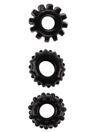 Набор из 3 черных эрекционных колец SET OF 3 COCKRINGS - Dream Toys - во Владикавказе купить с доставкой
