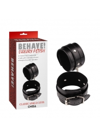 Черные оковы Classic Ankle Cuffs - Chisa - купить с доставкой во Владикавказе