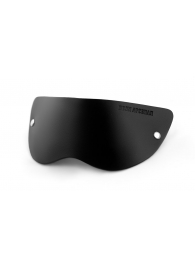 Черная плотная кожаная маска на глаза - БДСМ Арсенал - купить с доставкой во Владикавказе