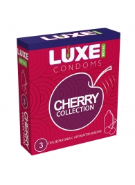 Презервативы с ароматом вишни LUXE Royal Cherry Collection - 3 шт. - Luxe - купить с доставкой во Владикавказе
