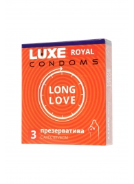 Презервативы с продлевающим эффектом LUXE Royal Long Love - 3 шт. - Luxe - купить с доставкой во Владикавказе