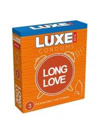 Презервативы с продлевающим эффектом LUXE Royal Long Love - 3 шт. - Luxe - купить с доставкой во Владикавказе