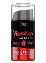 Жидкий интимный гель с эффектом вибрации Vibration! Strawberry - 15 мл. - INTT - купить с доставкой во Владикавказе