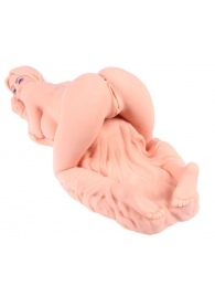 Телесный вибромастурбатор Valentina Auto с двумя любовными отверстиями - KOKOS - во Владикавказе купить с доставкой